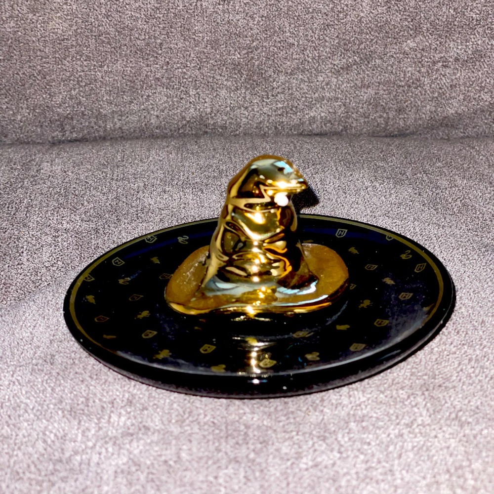 Harry Potter sorting hat trinket dish black and gold NWT